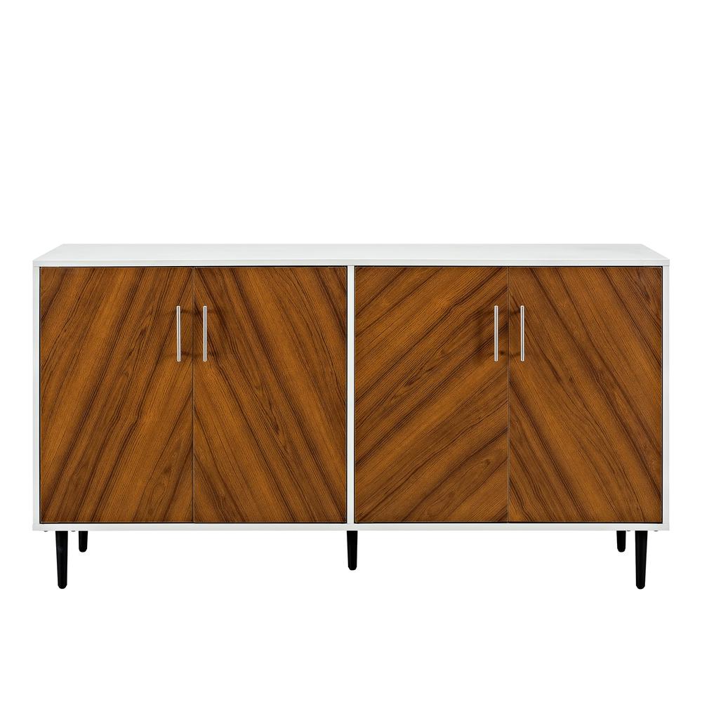 58" Two-Tone Modern Bookmatch Buffet. Picture 3