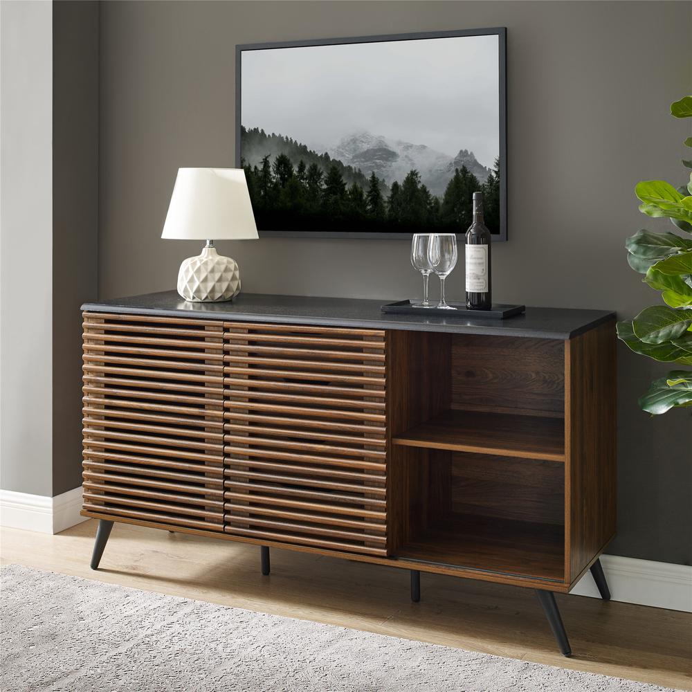 Walnut Sideboard With Sliding Doors Sliding Sideboard Walnut Slat Sideboards Buffets Havana