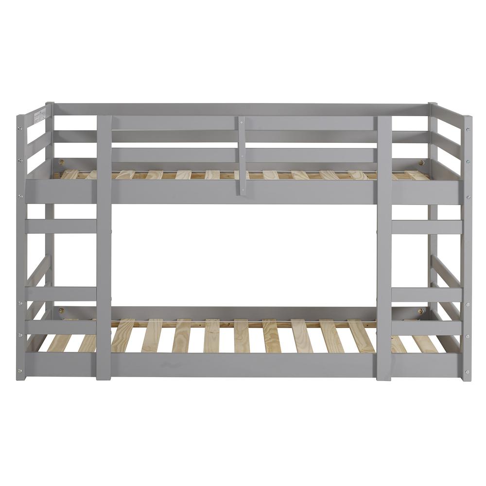 Twin/Twin Solid Wood Bunk Bed - Grey. Picture 1