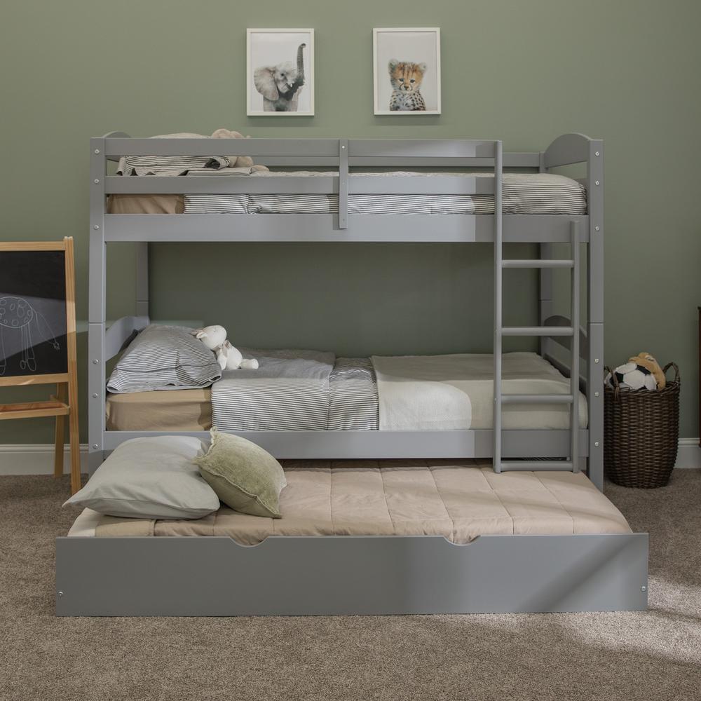 Solid Wood Twin over Twin Bunk Bed and Storage/Trundle Bed. Picture 4