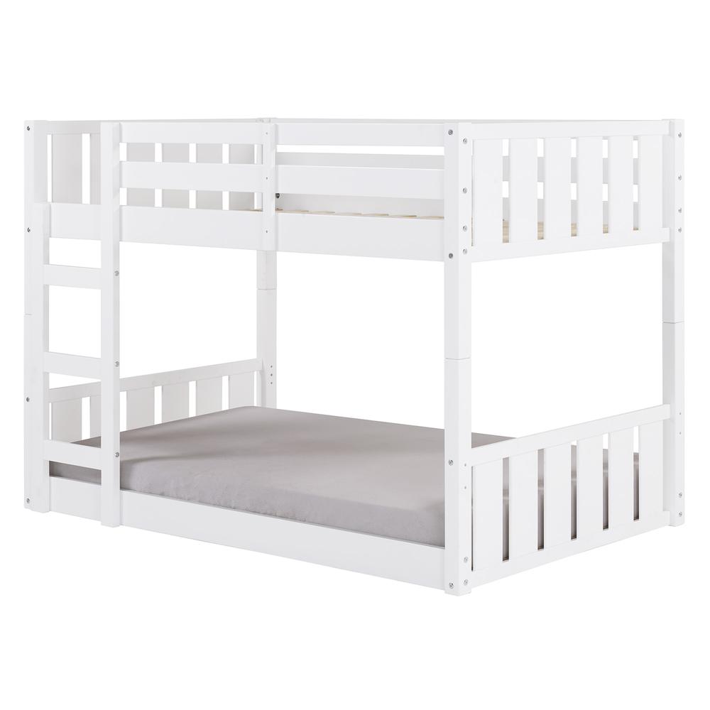 Traditional Twin over Twin Solid Wood Stackable Slat Bunk Bed. Picture 4