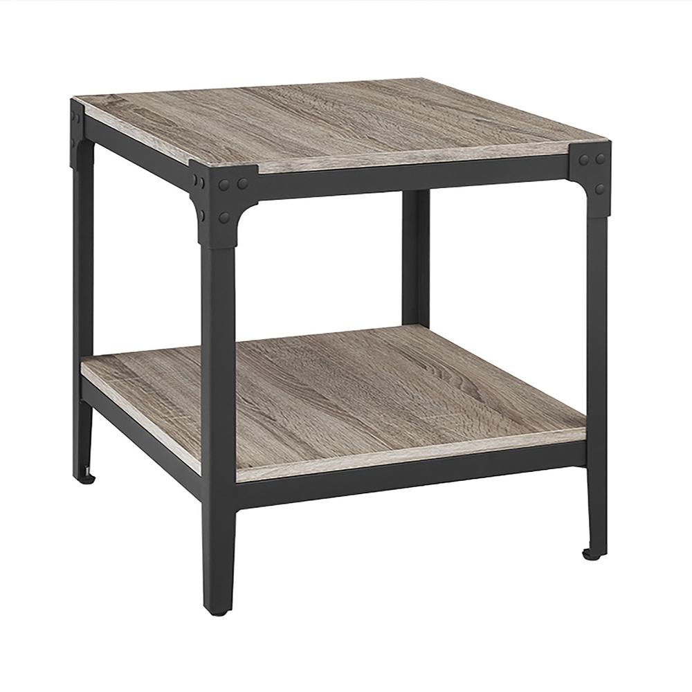 Rustic Wood End Table, Set of 2 - Driftwood. Picture 1