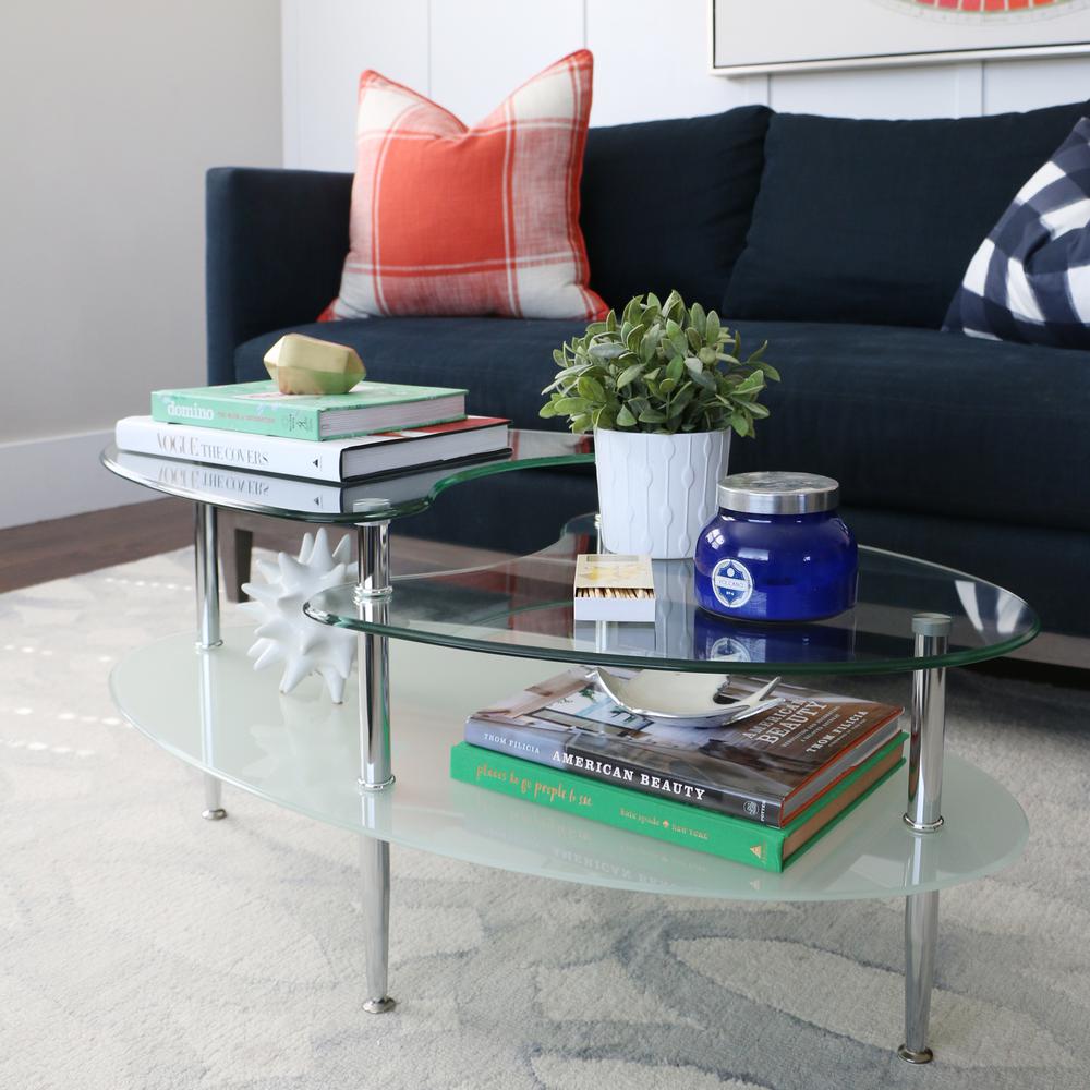 Glass Oval Coffee Table. Picture 2