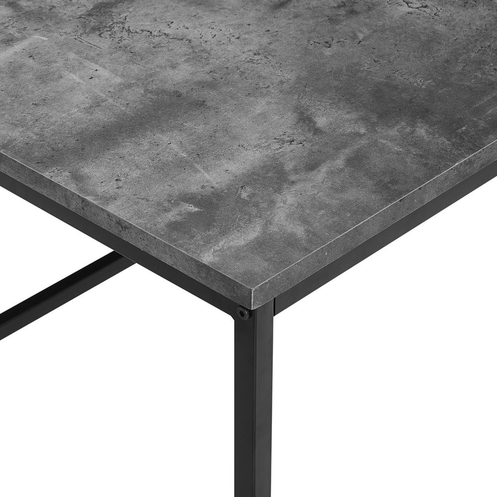 42" Mixed Material Coffee Table - Dark Concrete. Picture 4