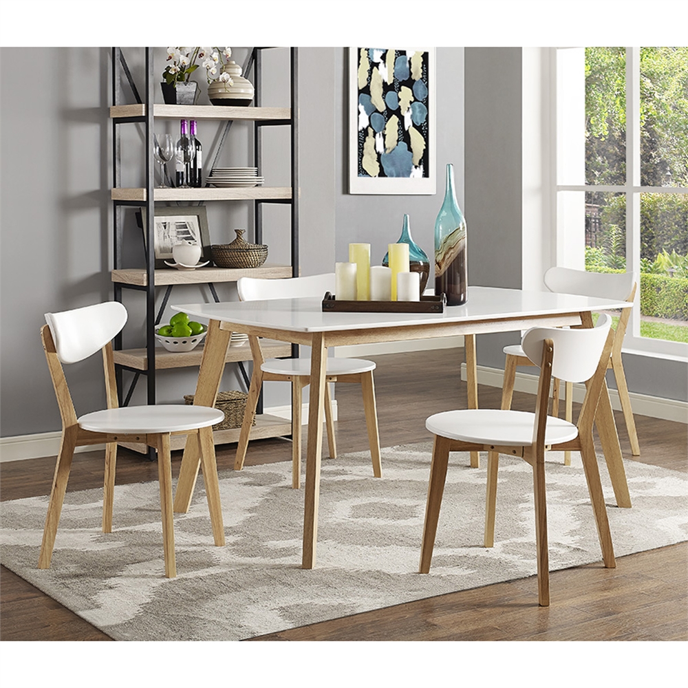 5- piece Retro Modern Wood Dining Set. Picture 6