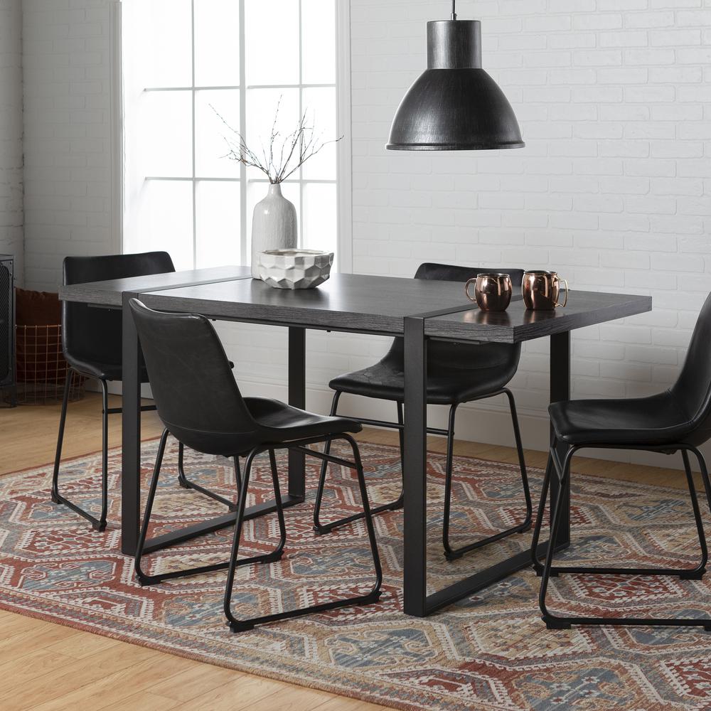 Urban Blend 5 Piece Dining Set - Charcoal/Black. Picture 2