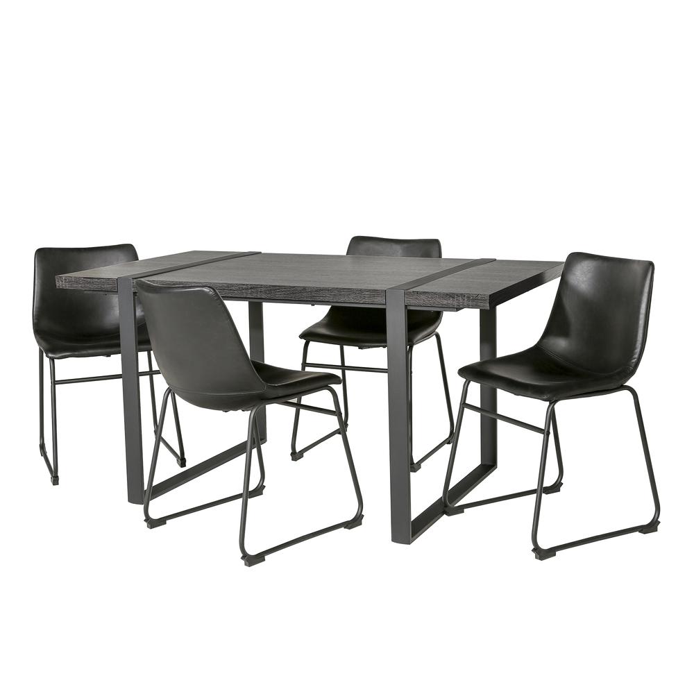 Urban Blend 5 Piece Dining Set - Charcoal/Black. Picture 1