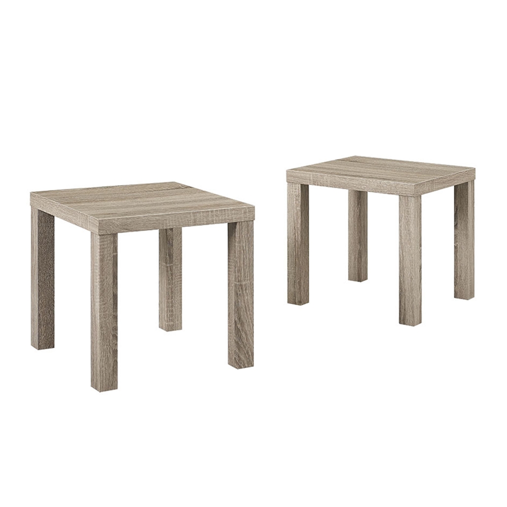 Essential Wood 3-Pack Coffee Table - Driftwood. Picture 3