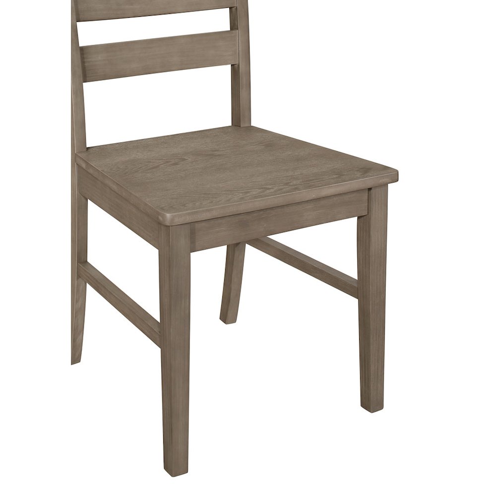 Wood Ladder Back Dining Chair, Set of 2 - Aged Grey. Picture 5