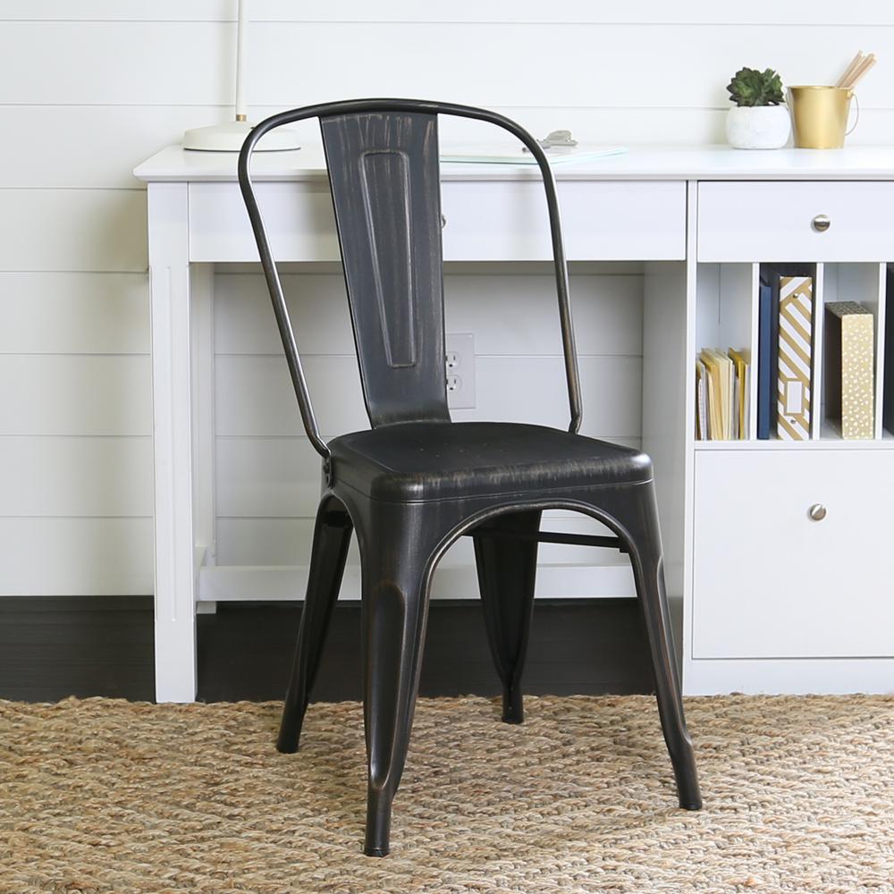 Metal Café Chair - Antique Black. Picture 3