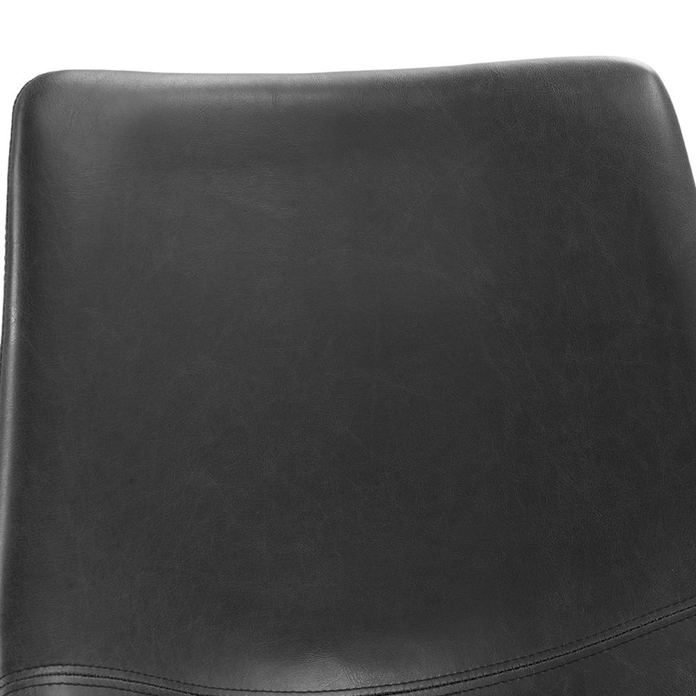 Black Faux Leather Dining Chairs - Set of 2. Picture 5