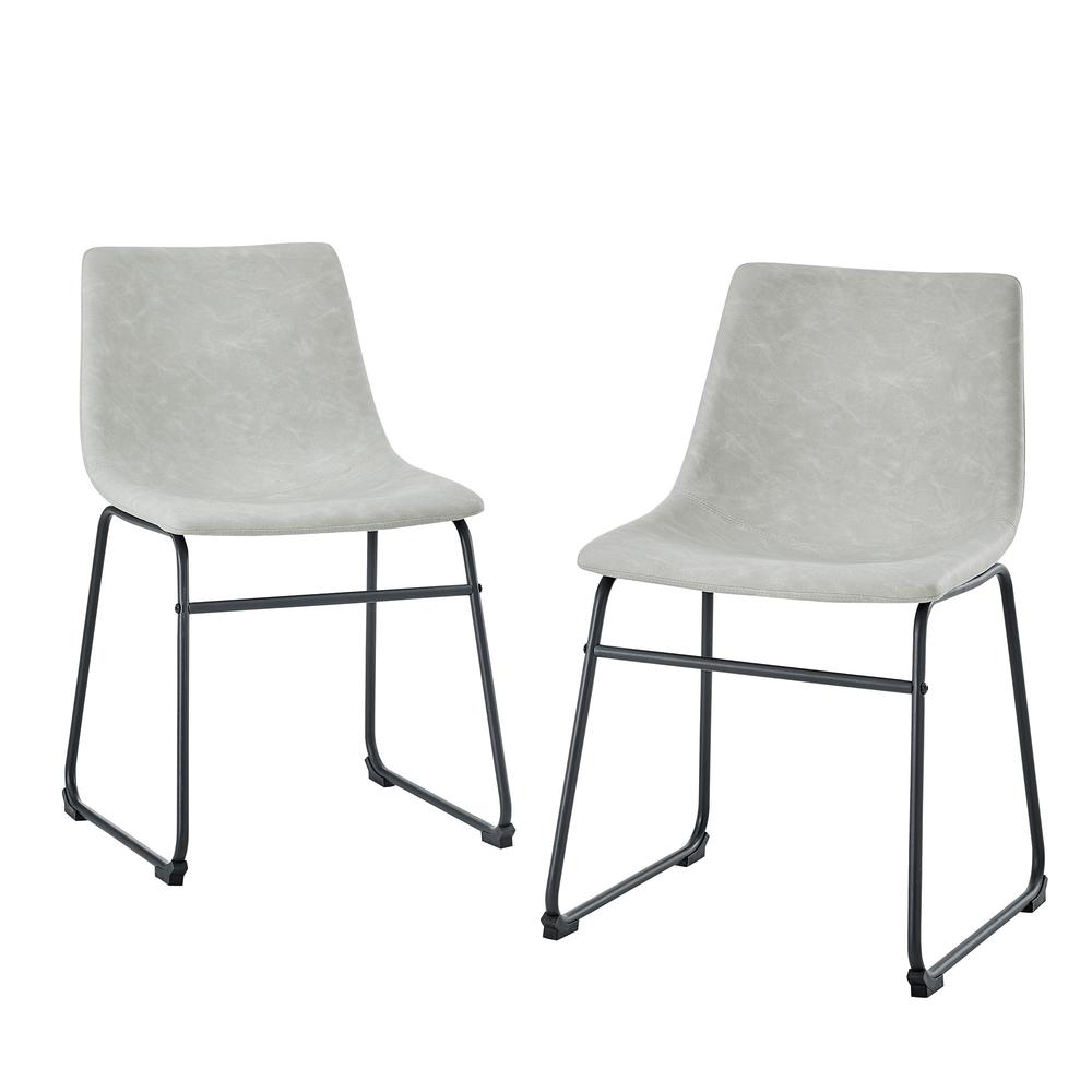 Urban Industrial Faux Leather Dining Chairs, Belen Kox. Picture 1
