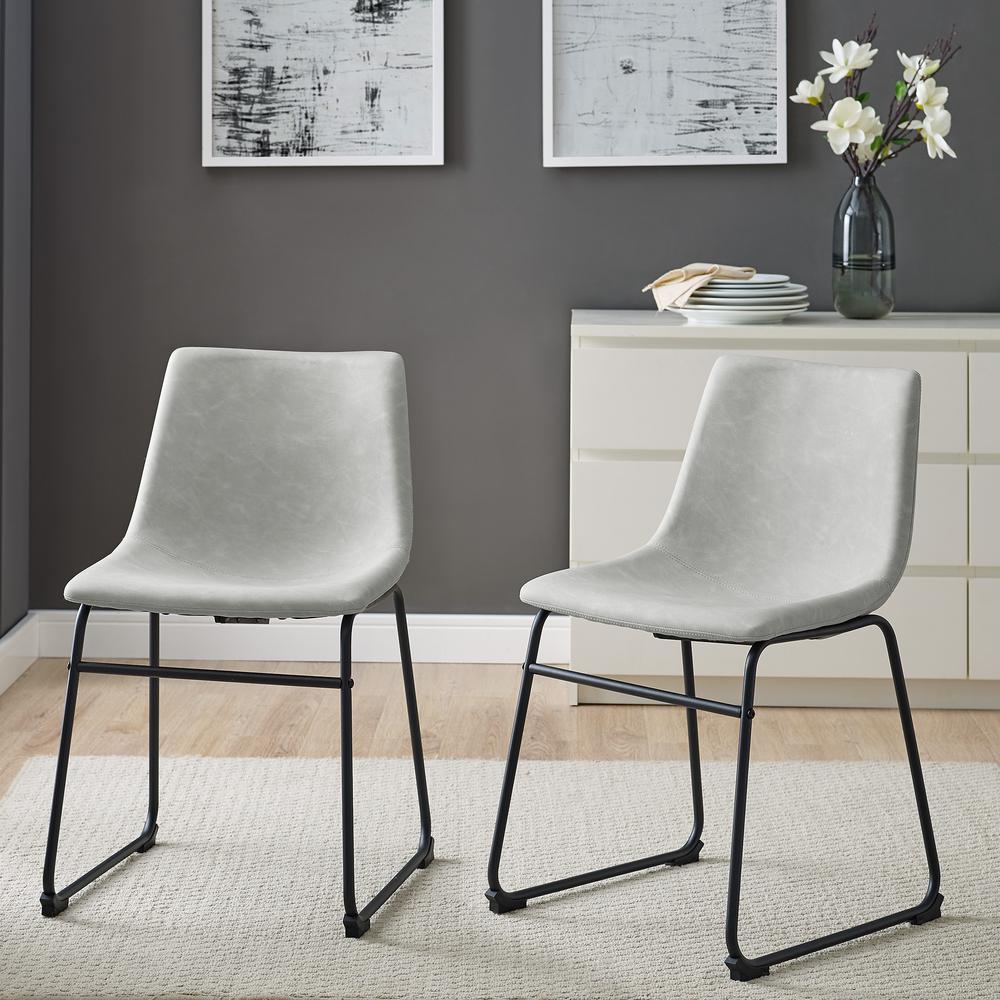 Urban Industrial Faux Leather Dining Chairs, Belen Kox. Picture 4