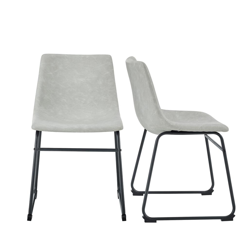 Urban Industrial Faux Leather Dining Chairs, Belen Kox. Picture 3