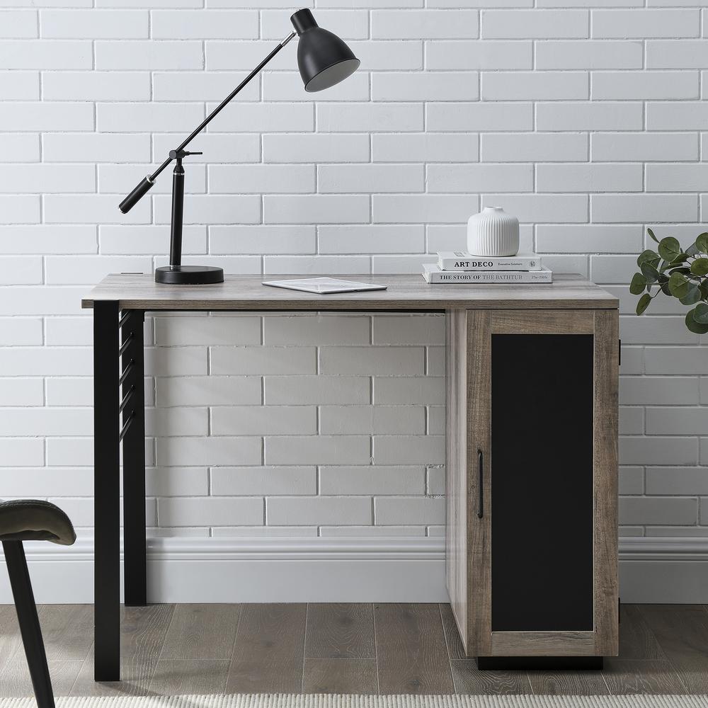Contemporary Two-Tone Storage Desk – Grey Wash. Picture 8