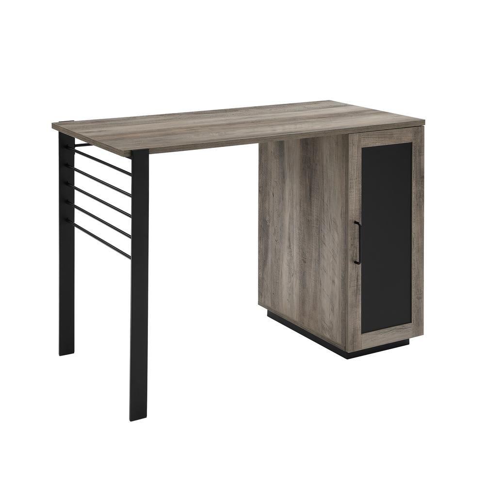 Contemporary Two-Tone Storage Desk – Grey Wash. Picture 3