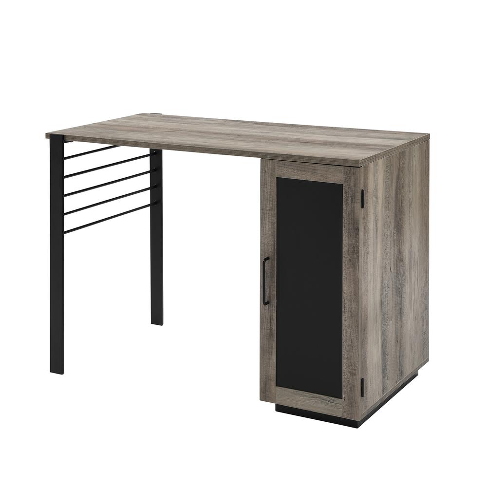 Contemporary Two-Tone Storage Desk – Grey Wash. Picture 4