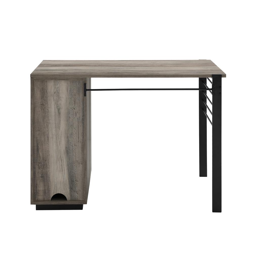 Contemporary Two-Tone Storage Desk – Grey Wash. Picture 5