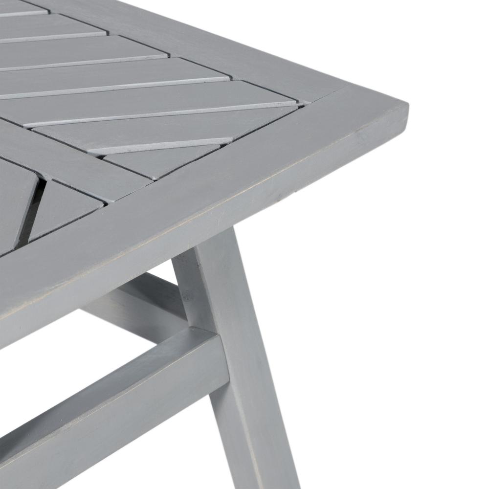 Outdoor Chevron Side Table - Grey Wash. Picture 3