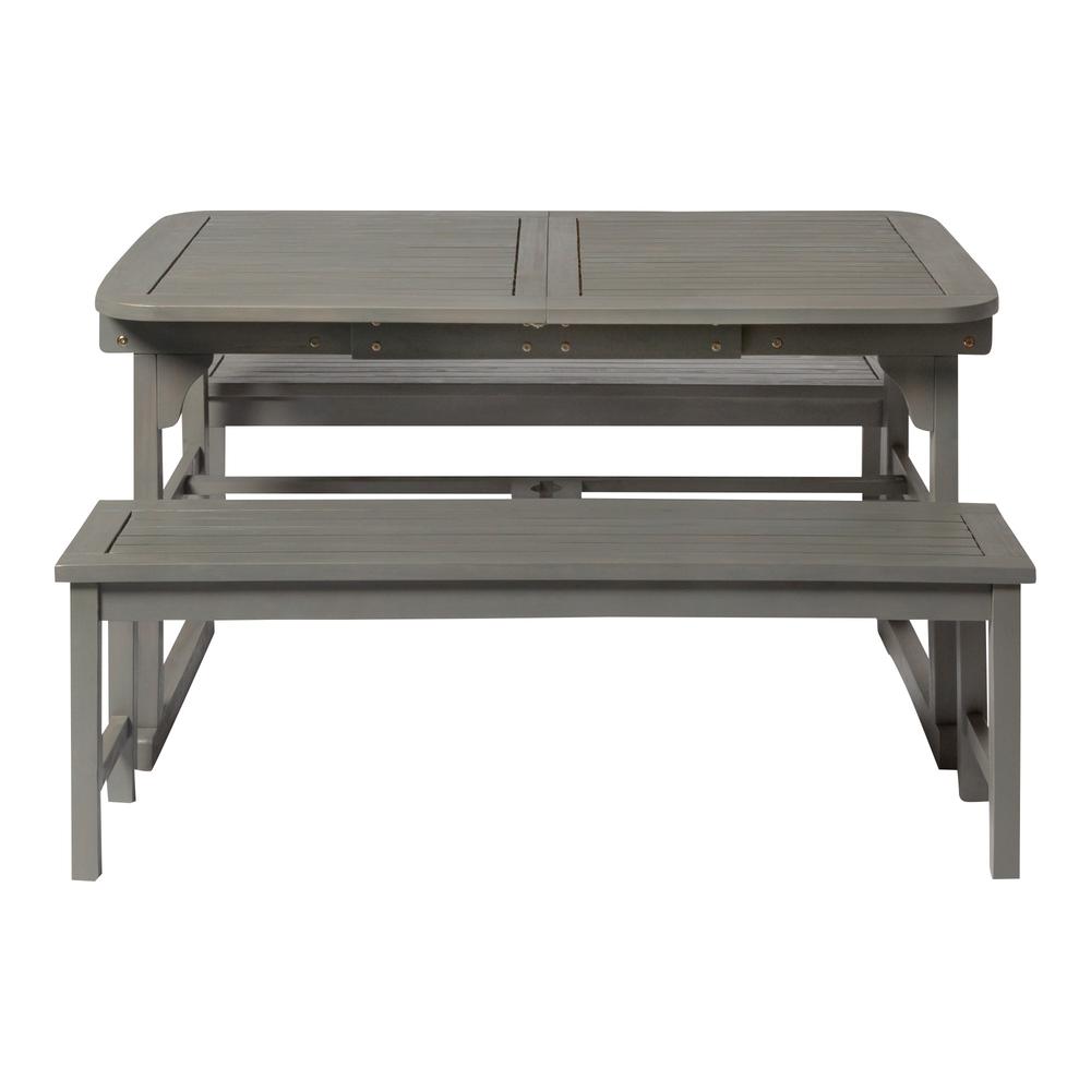 3-Piece Classic Outdoor Patio Dining Set - Grey Wash. Picture 4