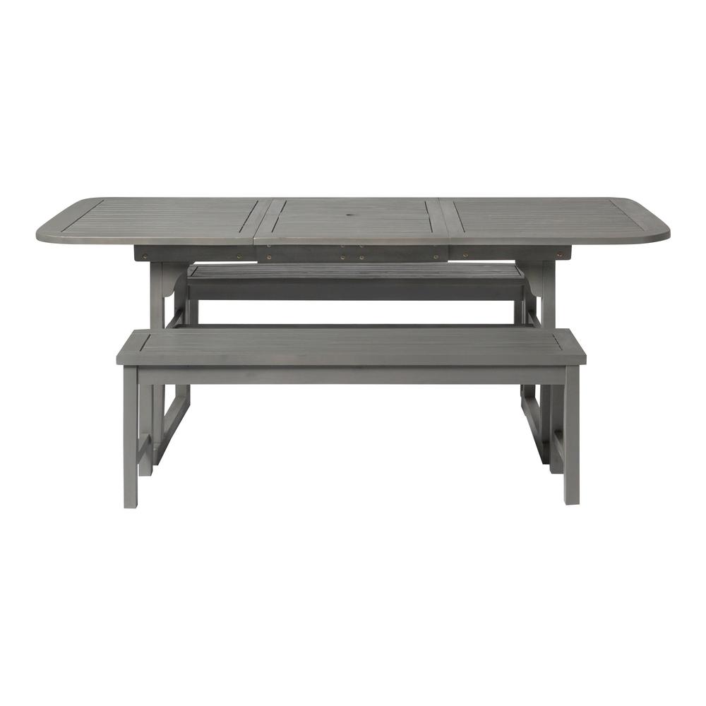 3-Piece Classic Outdoor Patio Dining Set - Grey Wash. Picture 5