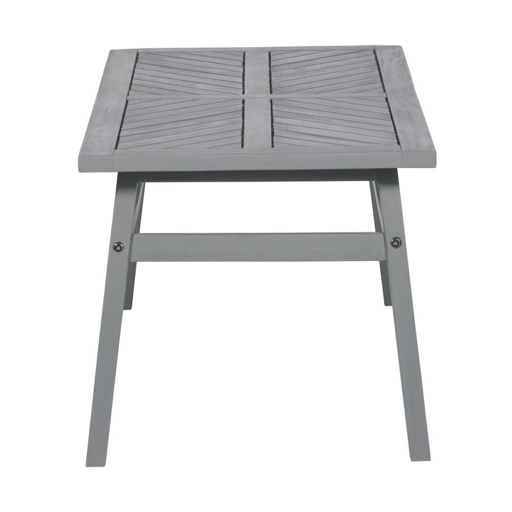 Outdoor Chevron Coffee Table - Grey Wash. Picture 3