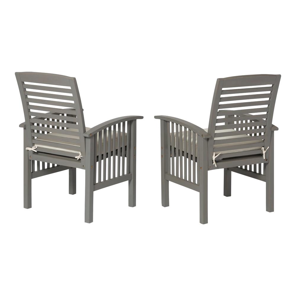 4-Piece Simple Outdoor Patio Dining Set - Grey Wash. Picture 4