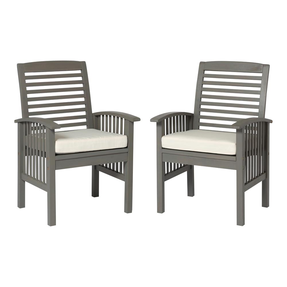 4-Piece Simple Outdoor Patio Dining Set - Grey Wash. Picture 5