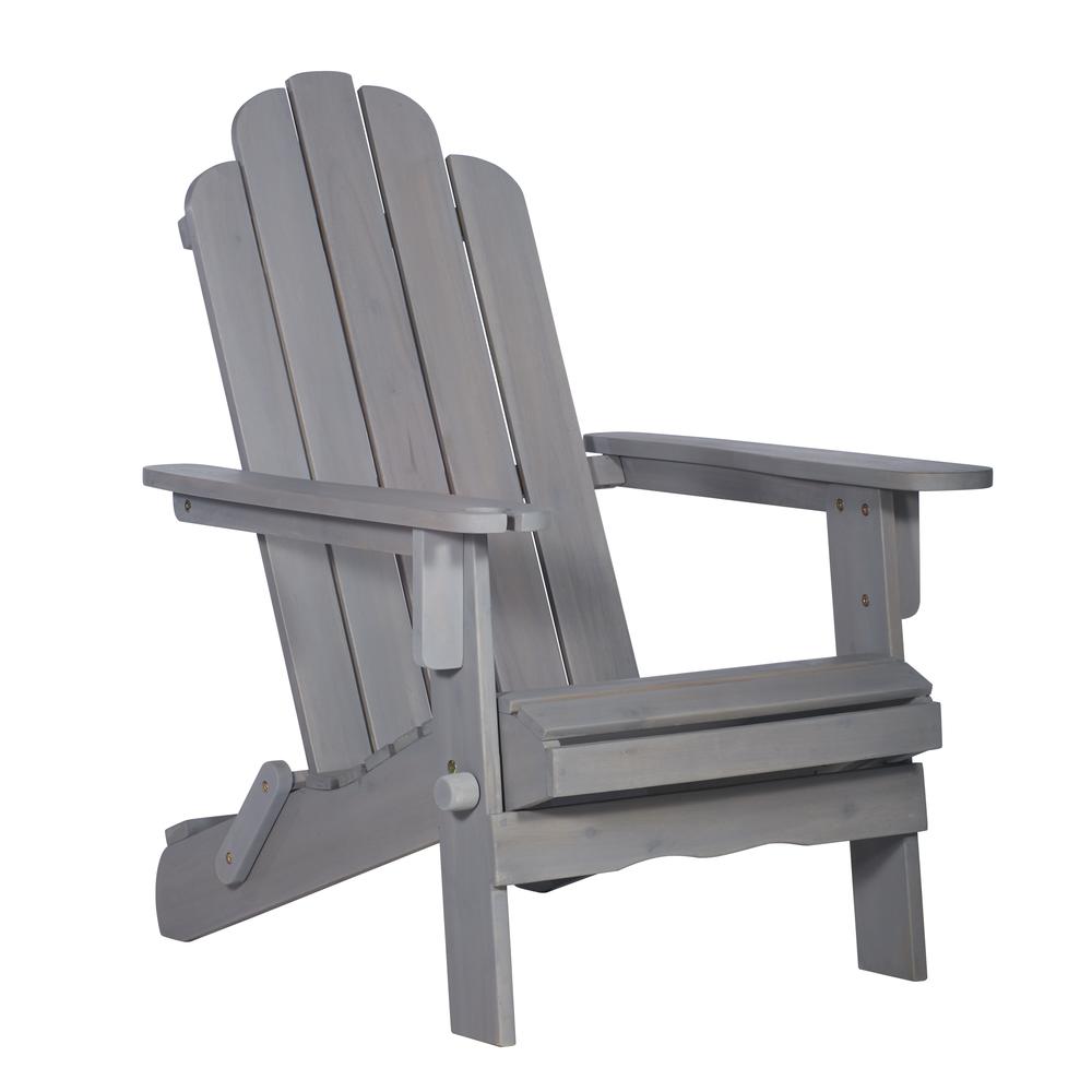 Acacia Outdoor Adirondack Chair - Gray Wash. Picture 1