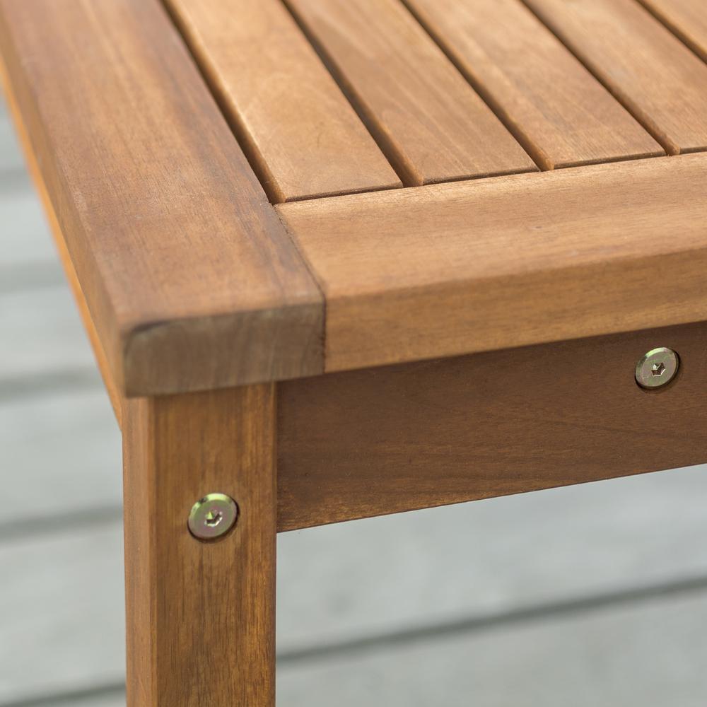 Acacia Wood Patio Bench - Brown. Picture 4
