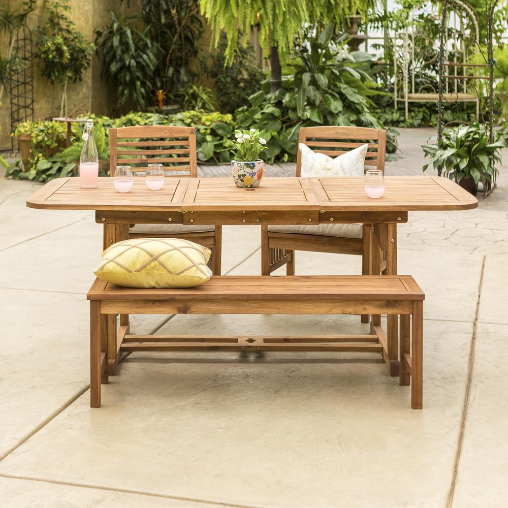 4-Piece Patio Dining Table Set - Brown. Picture 2