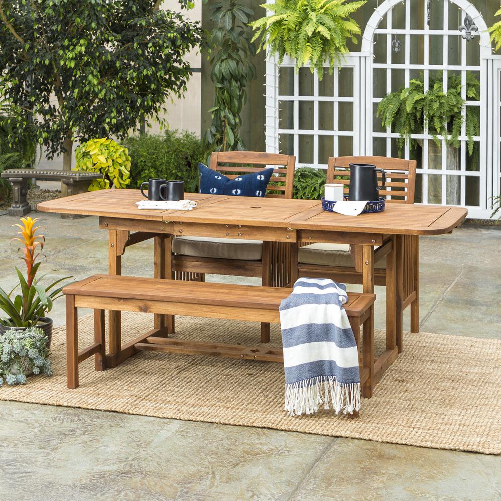 4-Piece Patio Dining Table Set - Brown. Picture 3