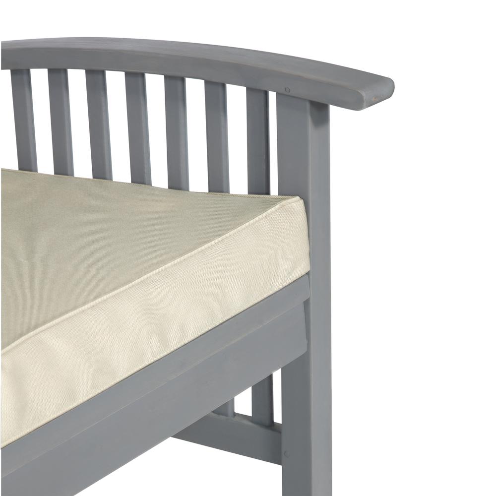 Outdoor Love Seat with Cushion - Grey Wash. Picture 4