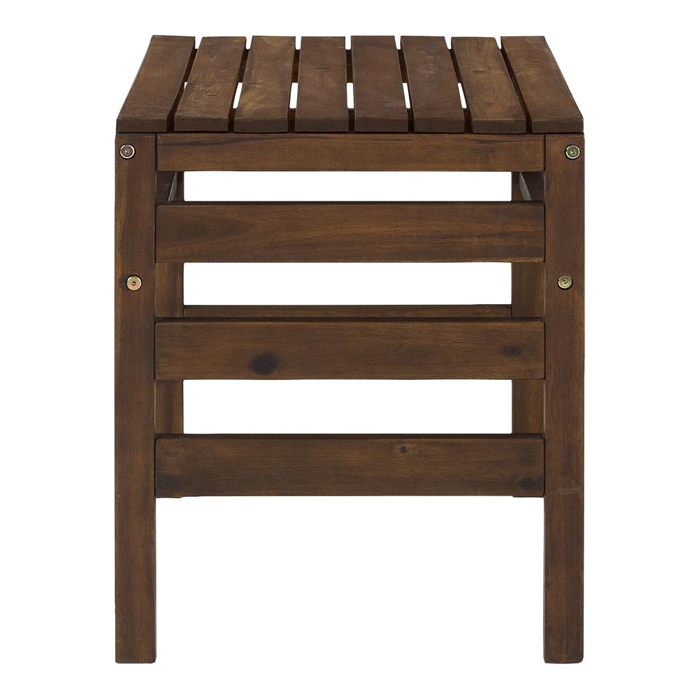 Modular Outdoor Acacia Side Table - Dark Brown. Picture 2