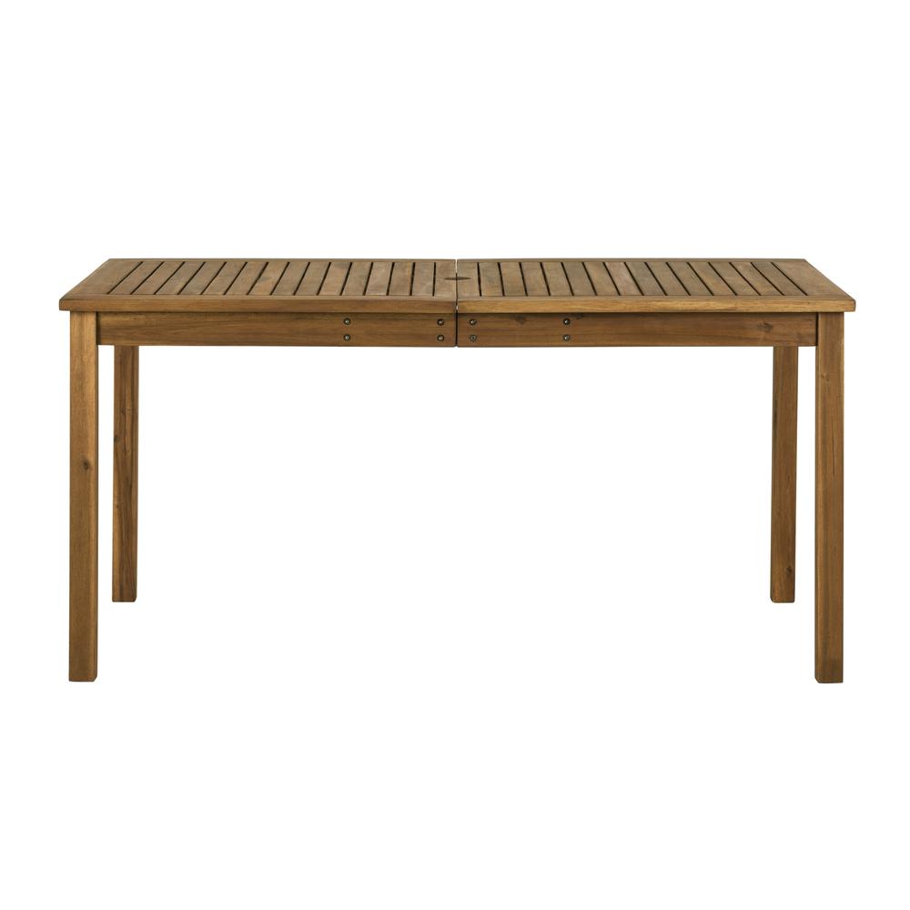 Acacia Wood Patio Classic Dining Table - Brown. Picture 3