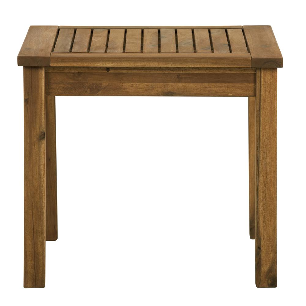 20" Wood Patio Classic Side Table - Brown. Picture 3