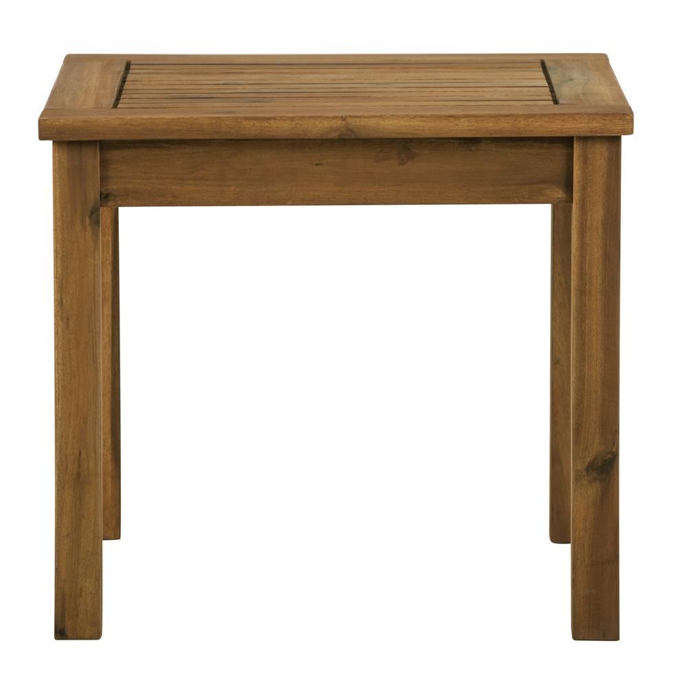 20" Wood Patio Classic Side Table - Brown. Picture 4