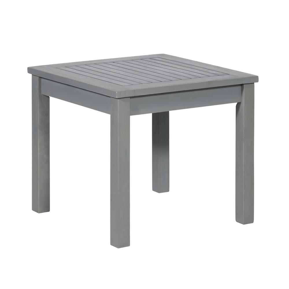 20" Simple Outdoor Side Table - Grey Wash. Picture 1