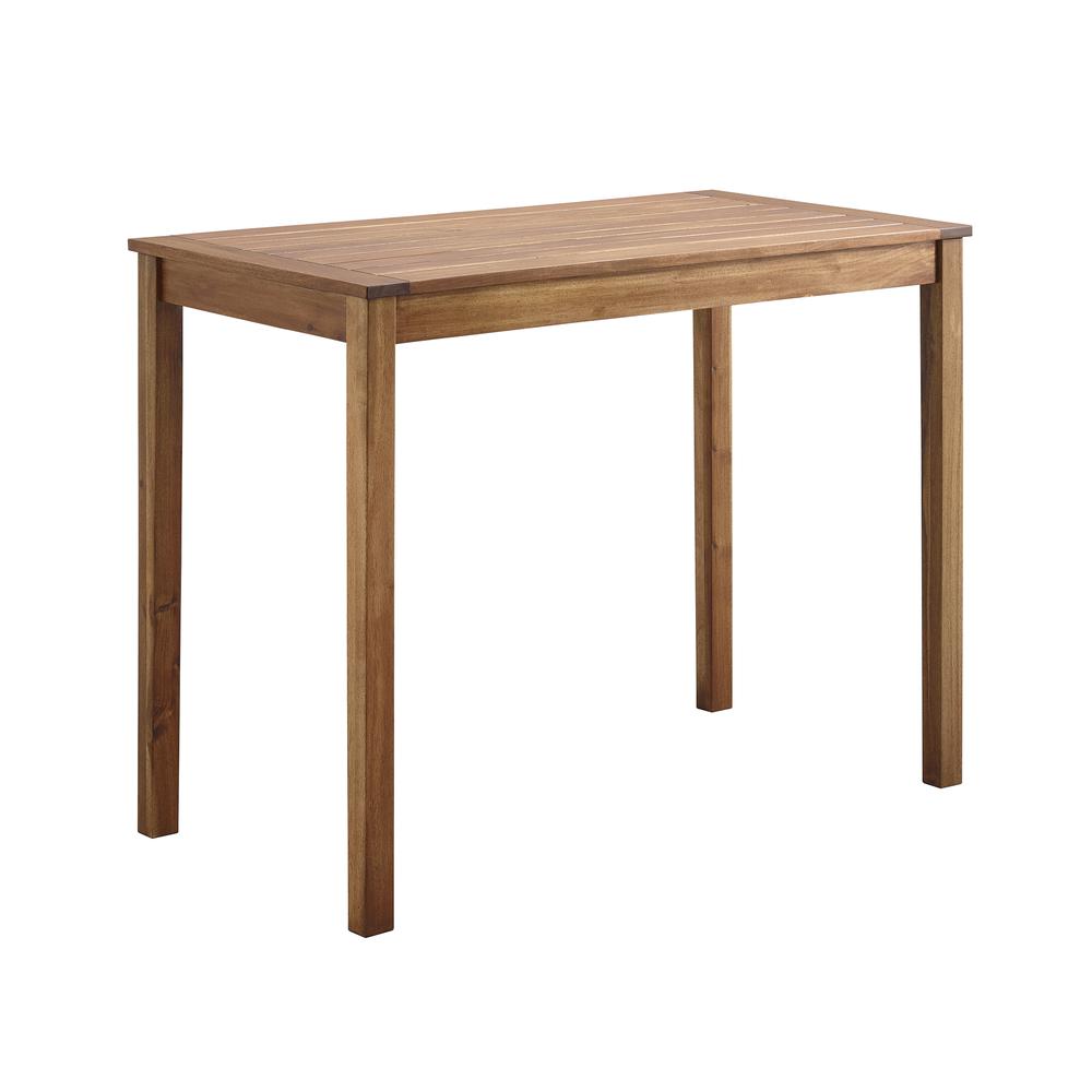 Acacia Wood Counter Height Table - Brown. Picture 1