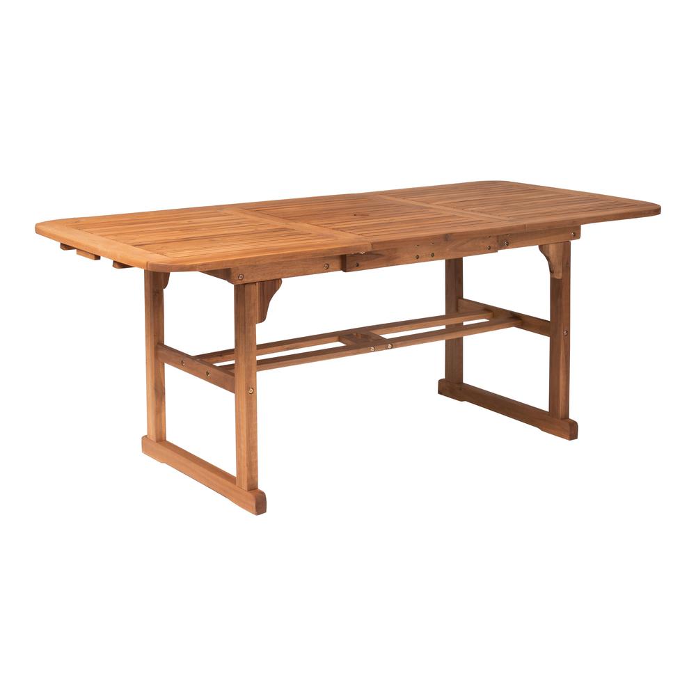 Acacia Wood Patio Butterfly Table - Brown. Picture 2