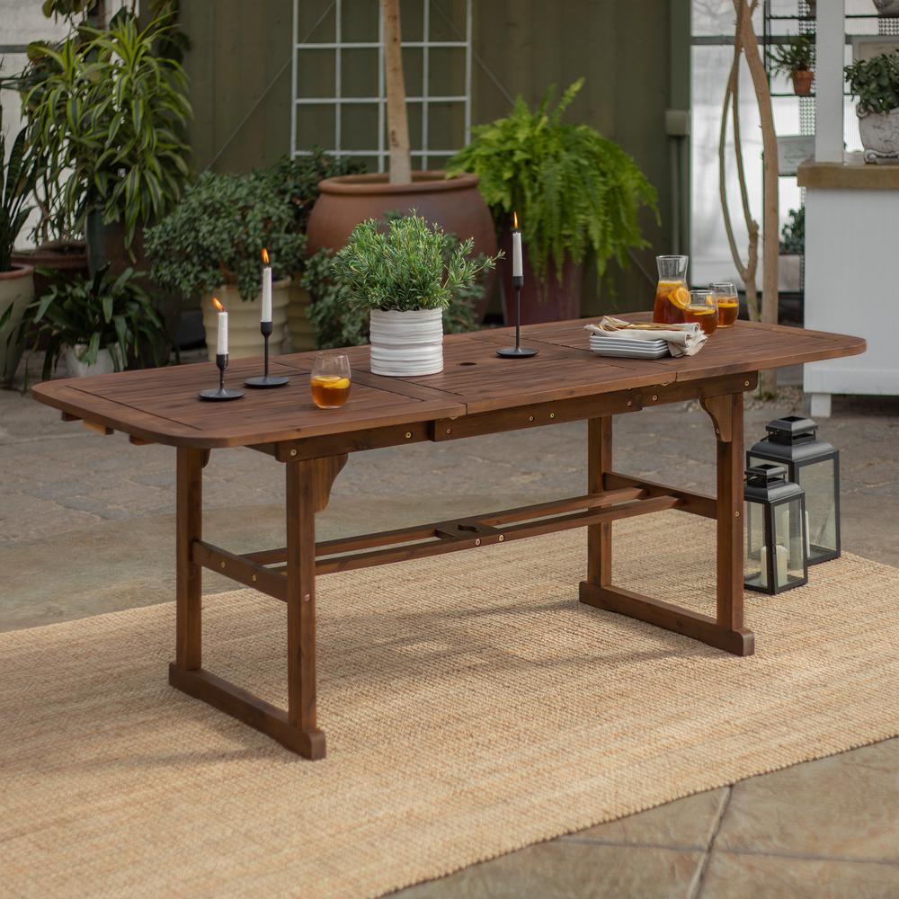 Wood Patio Butterfly Table - Dark Brown. Picture 2