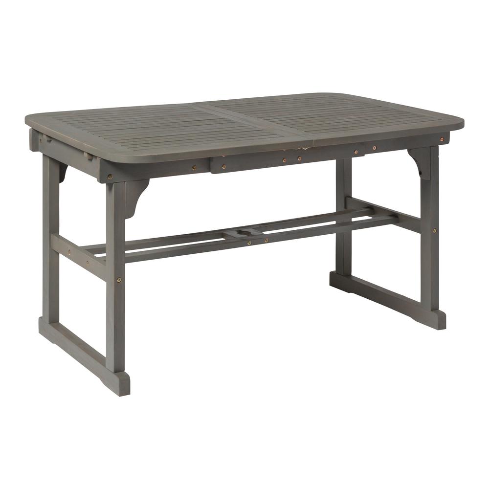 Extendable Outdoor Dining Table - Grey Wash. Picture 1