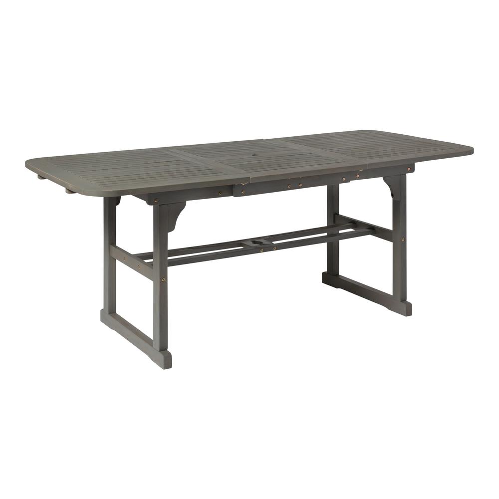Extendable Outdoor Dining Table - Grey Wash. Picture 3