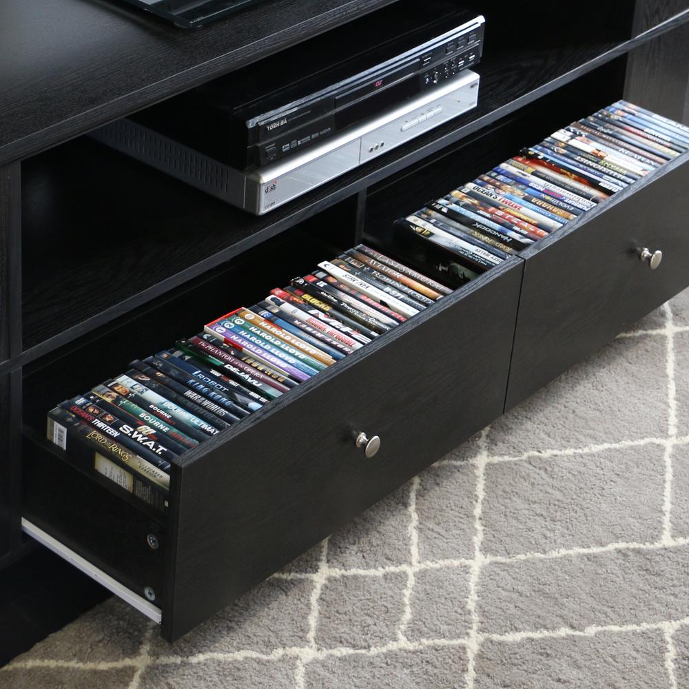 60" Black Wood TV Stand Console. Picture 6
