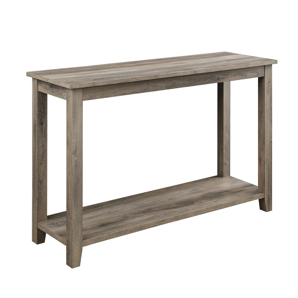 48" Wood Sofa Table - Grey Wash. Picture 1