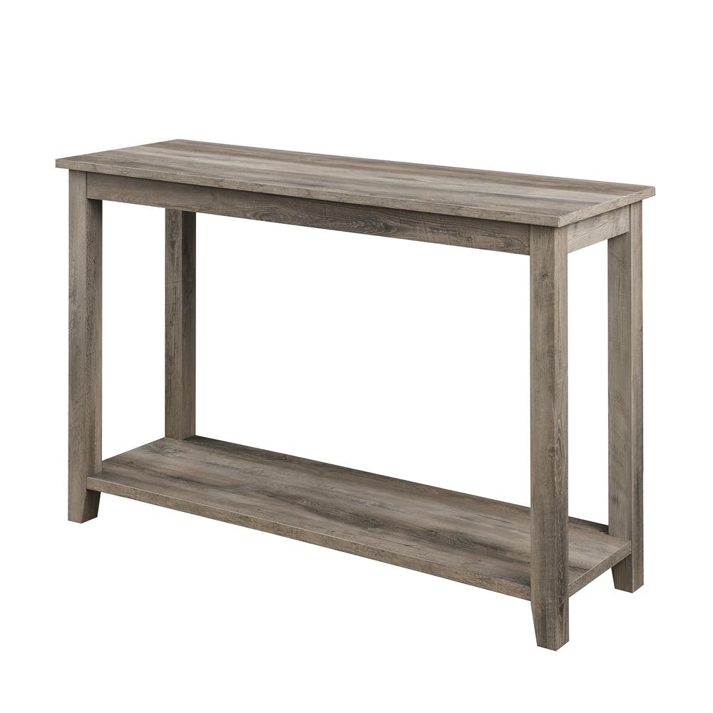 48" Wood Sofa Table - Grey Wash. Picture 3