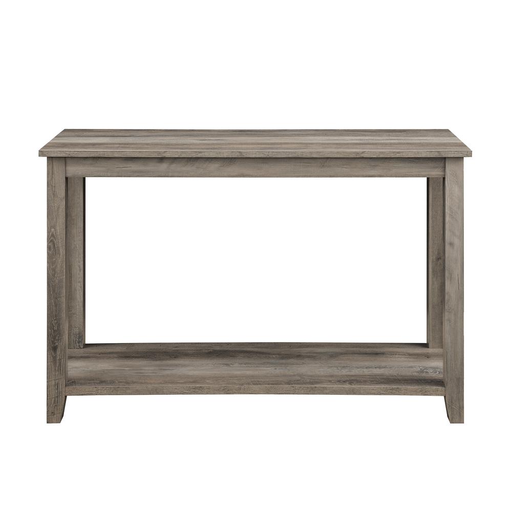 48" Wood Sofa Table - Grey Wash. Picture 4