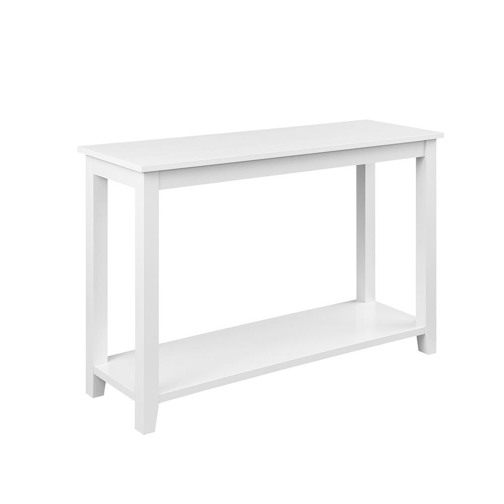 48" Wood Sofa Table - Solid White. The main picture.