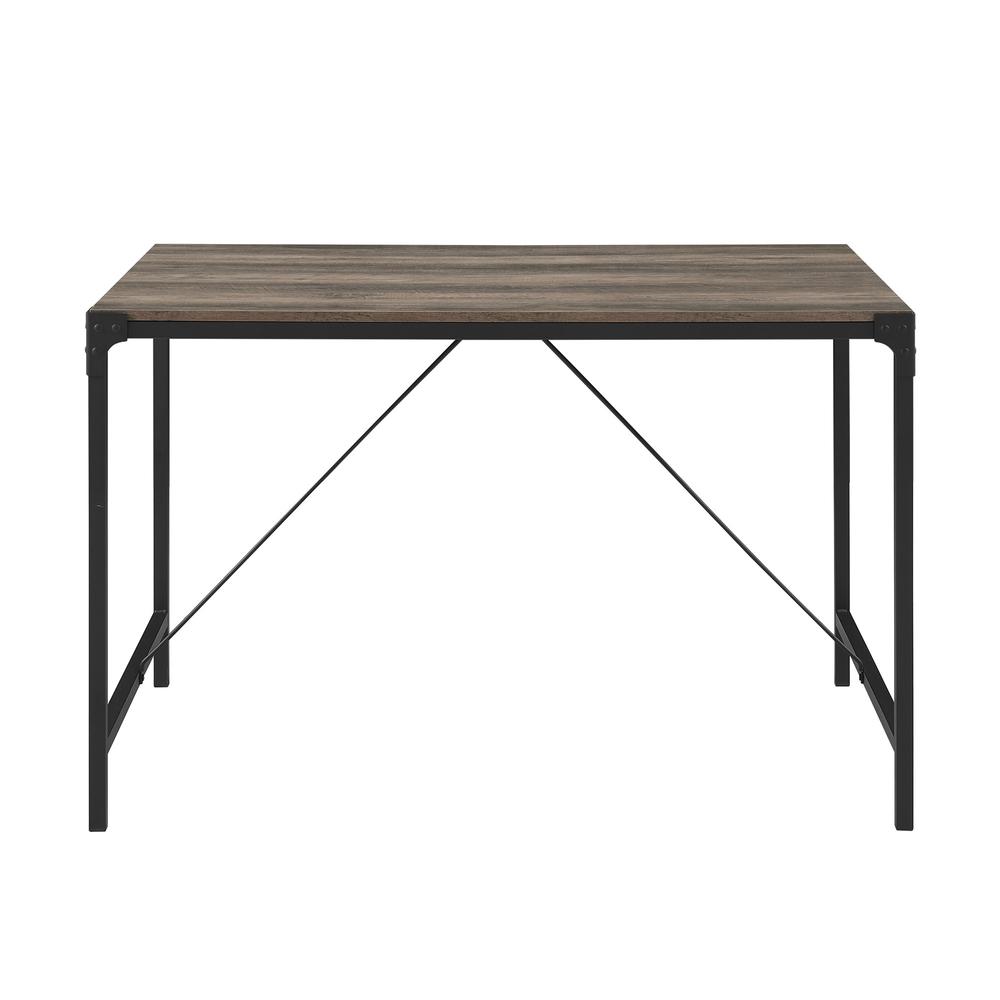 48" Industrial Wood Dining Table - Grey Wash. Picture 3