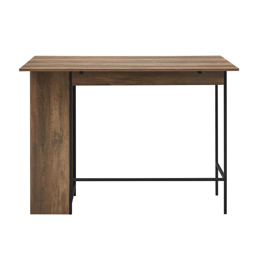 48" Counter Height Drop Leaf Table with Storage - Reclaimed Barnwood. Picture 6